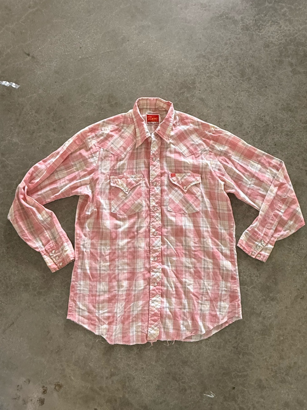 NWT ELY PLAINS MENS VINTAGE FLANNEL BUTTON UP SHIRT, SIZE 16.5-34, MULTI